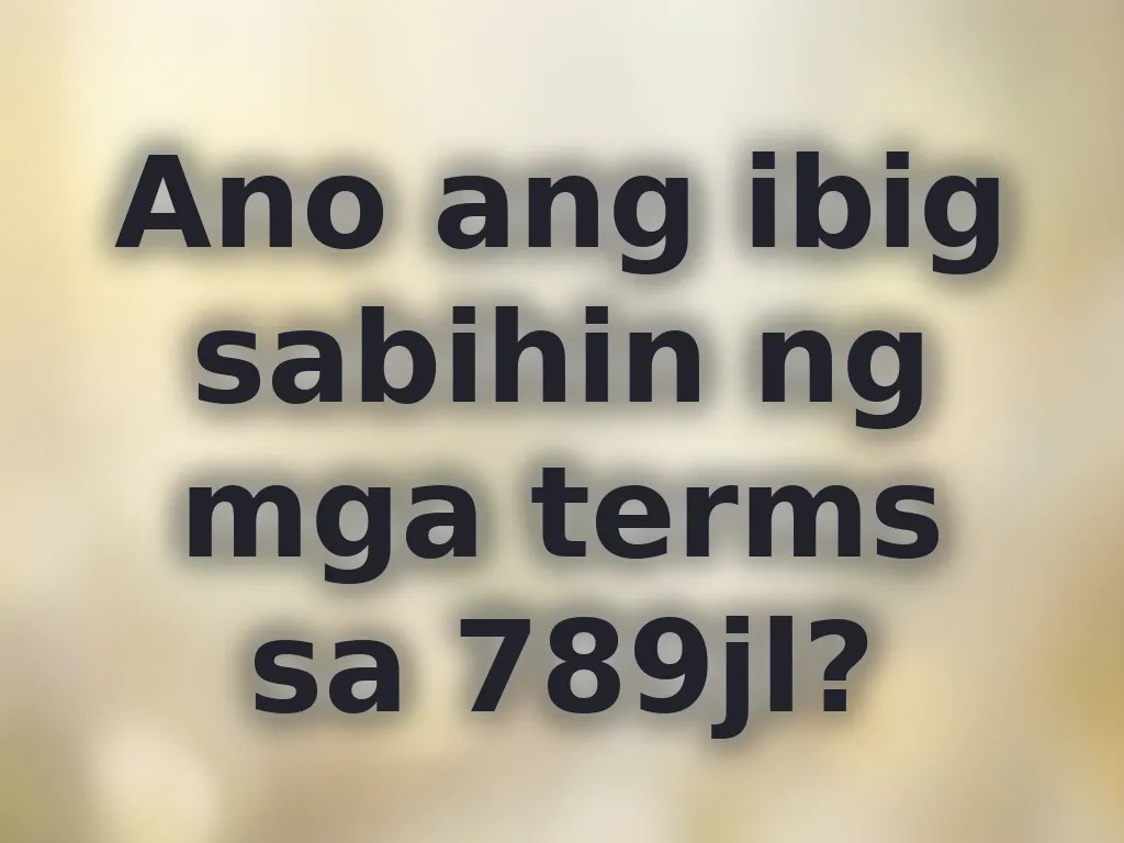 Mga terms sa casino